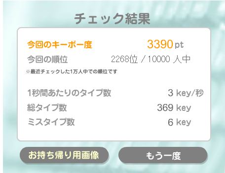タイピングゲーム「キーボードチェッカー」